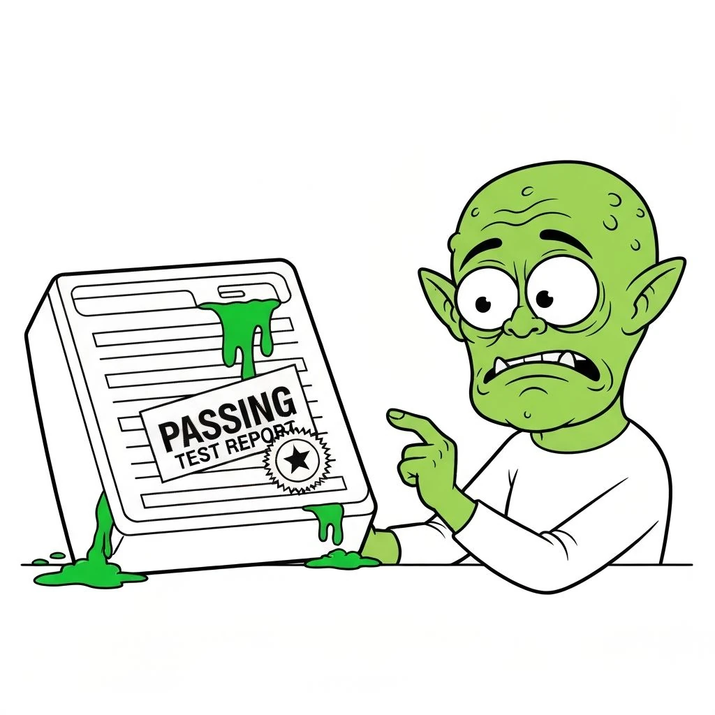 Test suite hiding problems